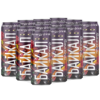 Энергетик Байкал natural energy малина и дикая смородина 0.45 л, ж/б, 12 шт от магазина Vitarel