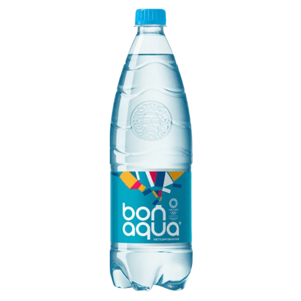 Вода "Bon Aqua" (Бон Аква) 1 литр, негаз., ПЭТ, 12 шт. в уп.